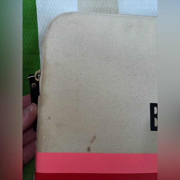 Kate Spade EAT CAKE FOR BREAKFAST  Pink Red Canvas Laptop Bag - Picture 2 of 12